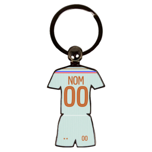 Porte-clé équipe de France 2026 maillot extérieur personnalisé avec nom et numéro