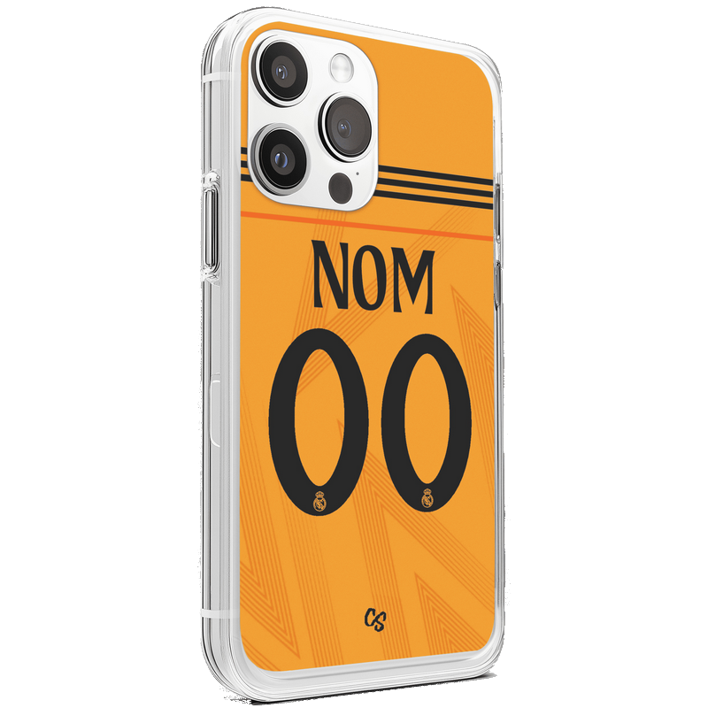 Coque de foot Réal Madrid extérieur 2024-2025 personnalisable