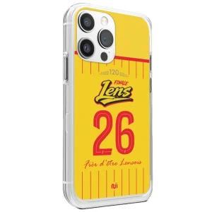 Coque smartphone RC Lens personnalisée jaune fier d'etre lensois