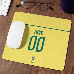 Tapis de souris football bresil personnalisable coupe du monde 2026 domicile