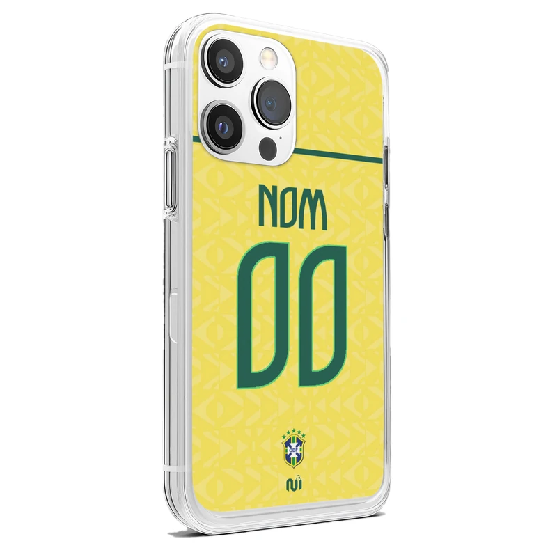 Coque de téléphone personnalisable Brésil domicile Coupe du Monde 2026