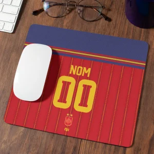 Tapis de souris football espagne personnalisable coupe du monde 2026 domicile